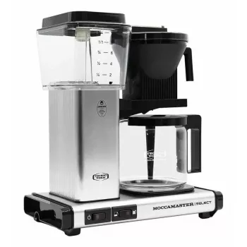 Cafetera de filtro MOCCAMASTER KBG 741 — depósito de agua de 1,25 l, jarra de 10 tazas, 1520 W, acero inoxidable/negro