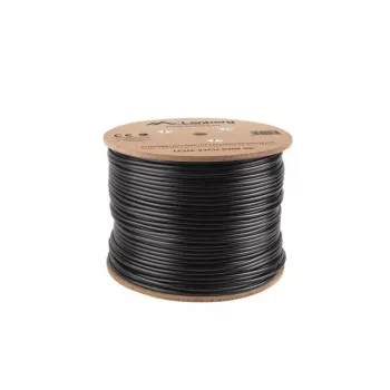 Cable de red Lanberg LCU6-21CU-0305-BK negro 305 m Cat6 U/UTP (UTP) para exterior