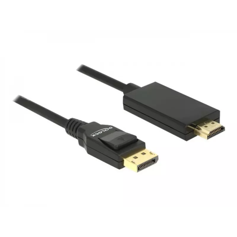 Adaptador de cable de vídeo DeLOCK 85318 DisplayPort a HDMI 3m negro