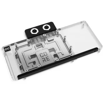 Bloque de refrigeración Alphacool Core RX 9070 XT Mercury transparente cromado con backplate