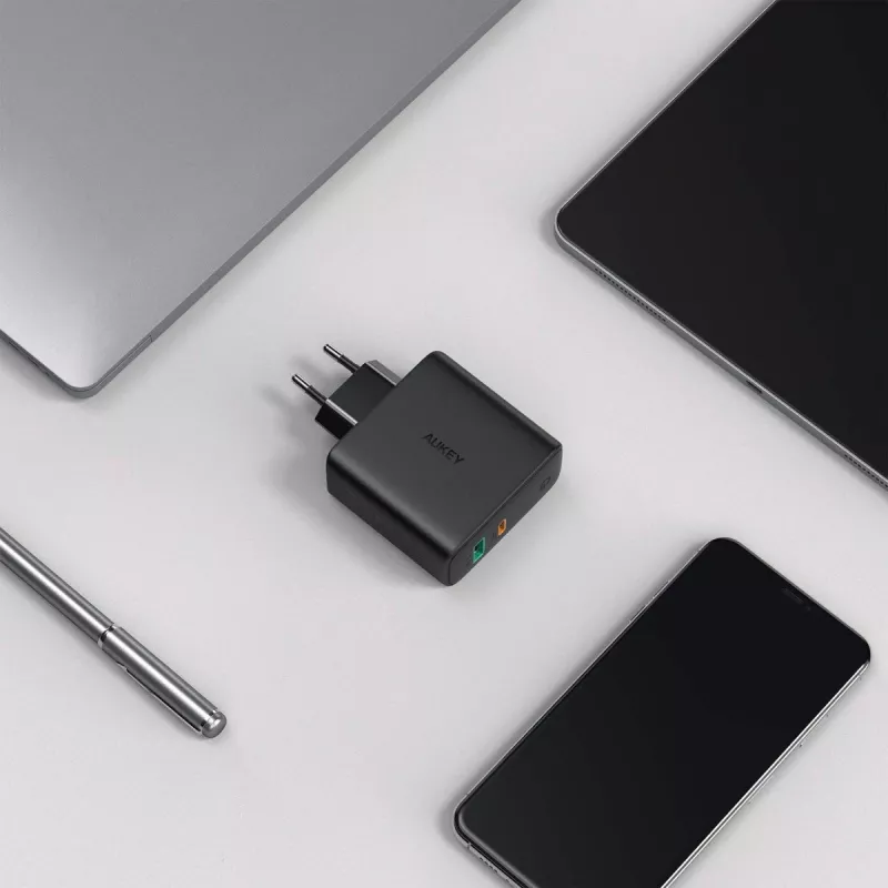 Cargador de pared PA-D3 2xUSB Power Delivery (1xUSB+1xUSB C) 5,4A 60W Dynamic Detect