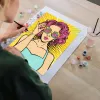 Set de pintura Ravensburger CreArt ART Collection Canvas Edition — Lady in Pink (PopArt)