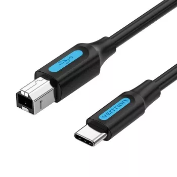 Cable USB-C a USB 2.0 Type-B Vention CQUBH – 2 m, negro, 480 Mbit/s, 2 A