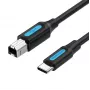 Cable USB-C a USB 2.0 Type-B Vention CQUBH – 2 m, negro, 480 Mbit/s, 2 A
