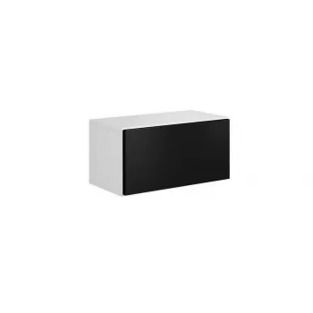 Armario cerrado de almacenaje Cama ROCO RO3 75/37/39 blanco/blanco/negro