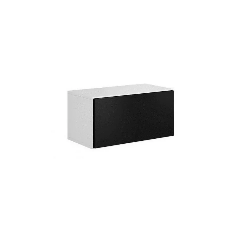 Armario cerrado de almacenaje Cama ROCO RO3 75/37/39 blanco/blanco/negro