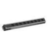 Alargador eléctrico Bachmann 300.001 2 m 9 tomas AC, interior, negro, gris
