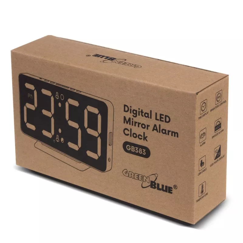 Despertador digital GreenBlue GB383 con pantalla LED