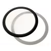 Filtro antipolvo DEMCiflex 140 mm redondo – negro/blanco para ventiladores de carcasa