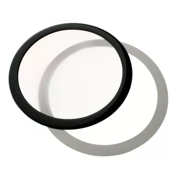 Filtro antipolvo DEMCiflex 140 mm redondo – negro/blanco para ventiladores de carcasa