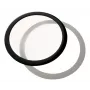 Filtro antipolvo DEMCiflex 140 mm redondo – negro/blanco para ventiladores de carcasa