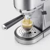 Cafetera expreso SEVERIN Newspresa KA 5997 — semiautomática, depósito de agua de 1 l, 1350 W, café molido, negra/acero inoxidable cepillado/cromo