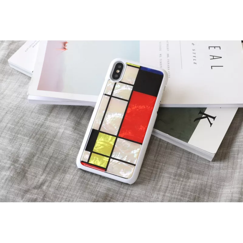 iKins Mondrian funda para iPhone XS/X, blanca, K1624H