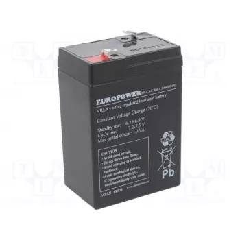 Batería de plomo-ácido europower EP4.5-6 6V 4,5Ah