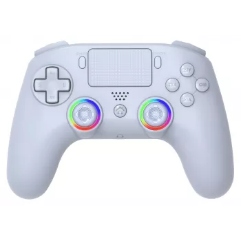Mando inalámbrico LED SUBSONIC SA5639-2 — para PS4 y PC, blanco, conexión inalámbrica