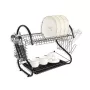 Escurridor de platos Maestro MR-1025-38 negro, escurridor de metal independiente, 38 cm de ancho, negro