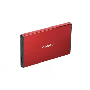 Caja externa HDD NATEC RHINO GO (USB 3.0, 2.5, RED)