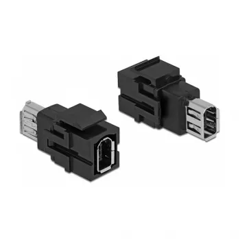Módulo Keystone DELOCK 86852 conector hembra plano, negro