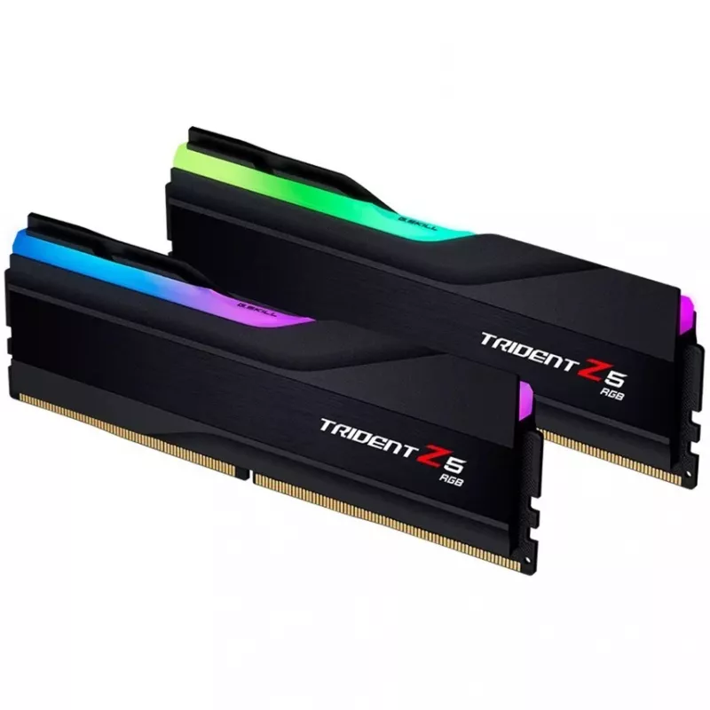 DIMM 32 GB DDR5-7600 (2x 16 GB) Dual-Kit, memoria RAM negra, F5-7600J3646G16GX2-TZ5RK, Trident Z5 RGB, INTEL XMP
