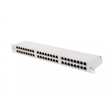 Patch panel LANBERG PPS6-1048-S 48 puertos 1U 19 pulgadas Cat6 FTP apantallado