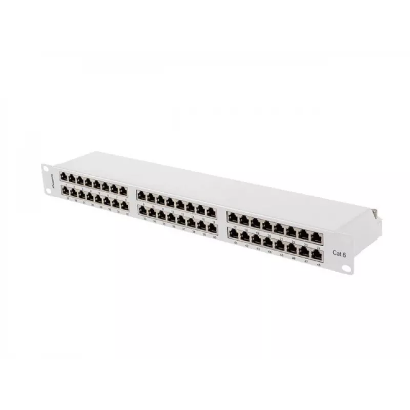 Patch panel LANBERG PPS6-1048-S 48 puertos 1U 19 pulgadas Cat6 FTP apantallado