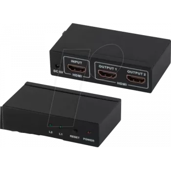 Conmutador HDMI ShiverPeaks 2 x HDMI 1.4 3840 x 2160 Negro Metal