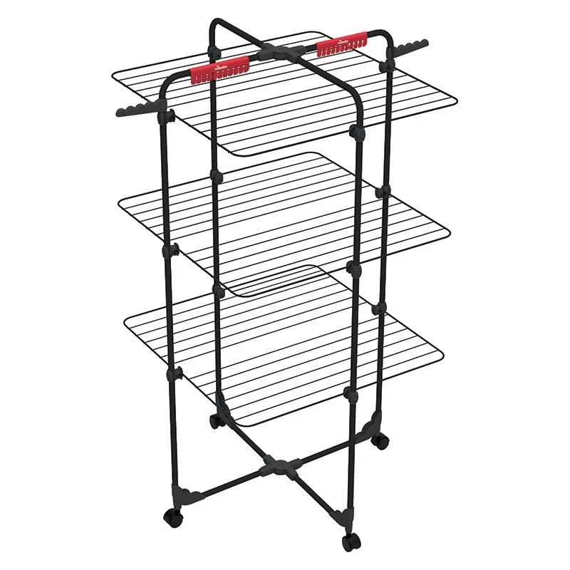 Tendedero de pared VILEDA Mixer 3 Ultimate — acero, 30 m de tendedero, plegable, con ruedas, 131×93×71 cm
