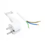 Cable de alimentación con conector Schuko tipo E+F (CEE 7/7, en ángulo) a extremos pelados, blanco, 0,75 mm², 1,5 m, Good Connections® (P0185-W015)