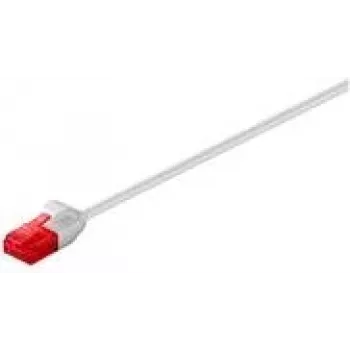 Wentronic Goobay Cable de parcheo delgado CAT 6, U/UTP, gris, 0,25 m - material de cobre (71546)