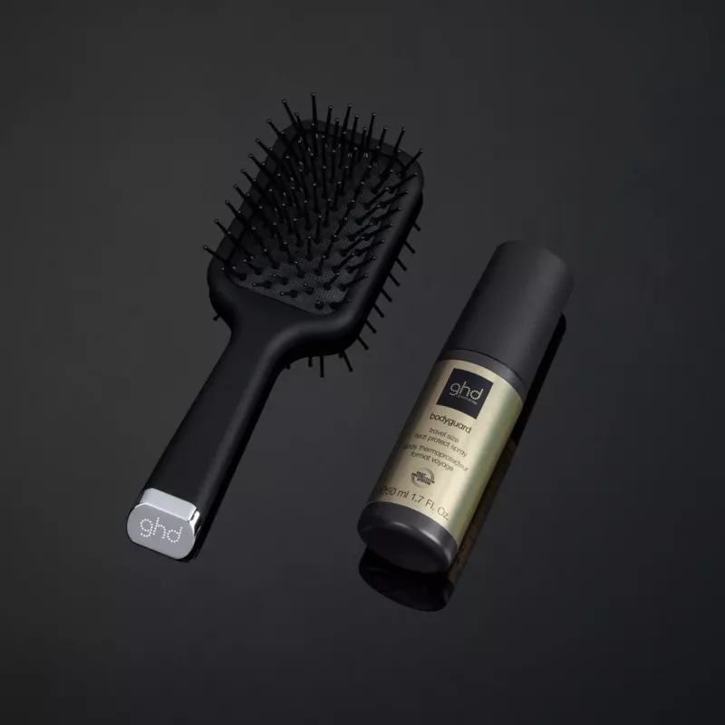 ghd Mini Paddle Brush Cepillo para el pelo, Negro