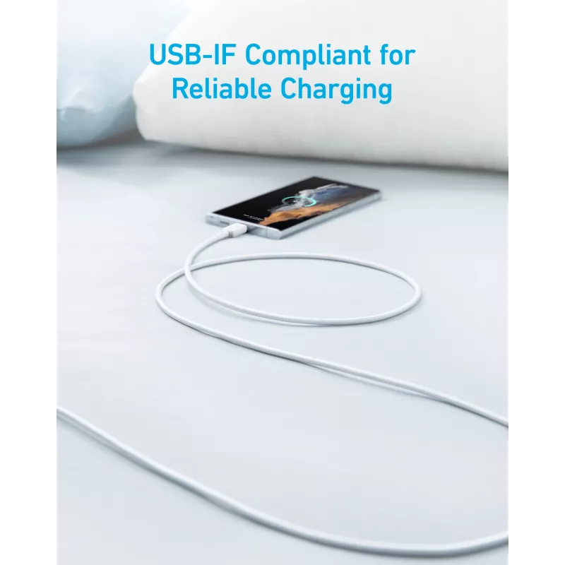 Cable USB Anker 322 1,8 m USB A USB C Blanco