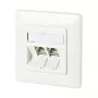 METZ CONNECT BTR Tomas enrasadas con módulos de 180° - Toma de conexión, empotrar - RJ-45 X 2 (130B11D21002-E)
