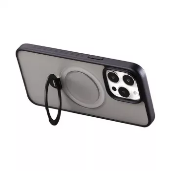 Funda protectora magnética Joyroom JR-BP004 para iPhone 15 Pro, negro, perfil fino, imanes compatibles con MagSafe