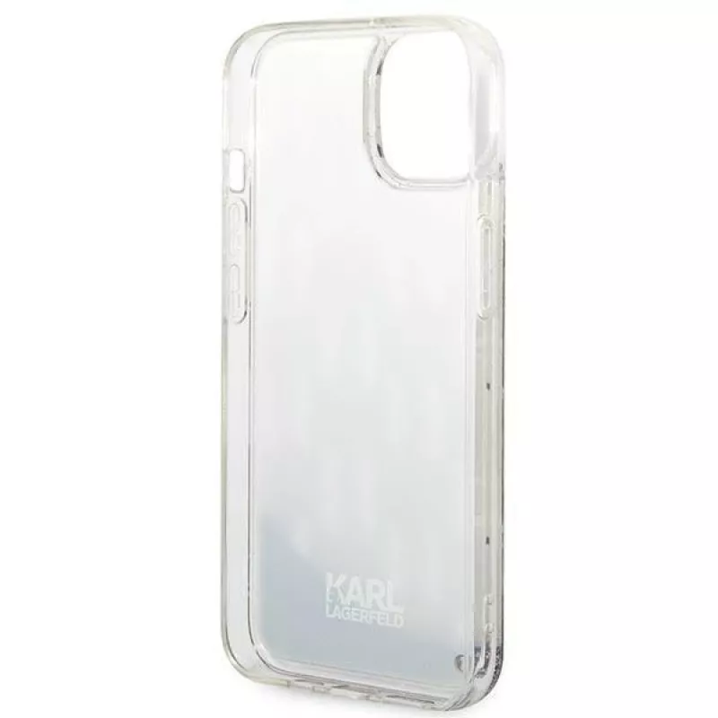Karl Lagerfeld KLHCP14MLMNMS iPhone 14 Plus 6.7 funda rígida plata / plata Liquid Glitter Monogram