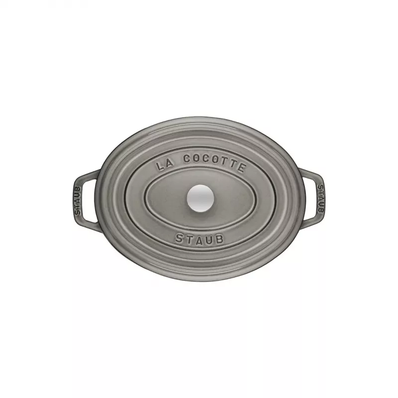 Cocotte ovalada de hierro fundido Staub 29 cm, gris grafito