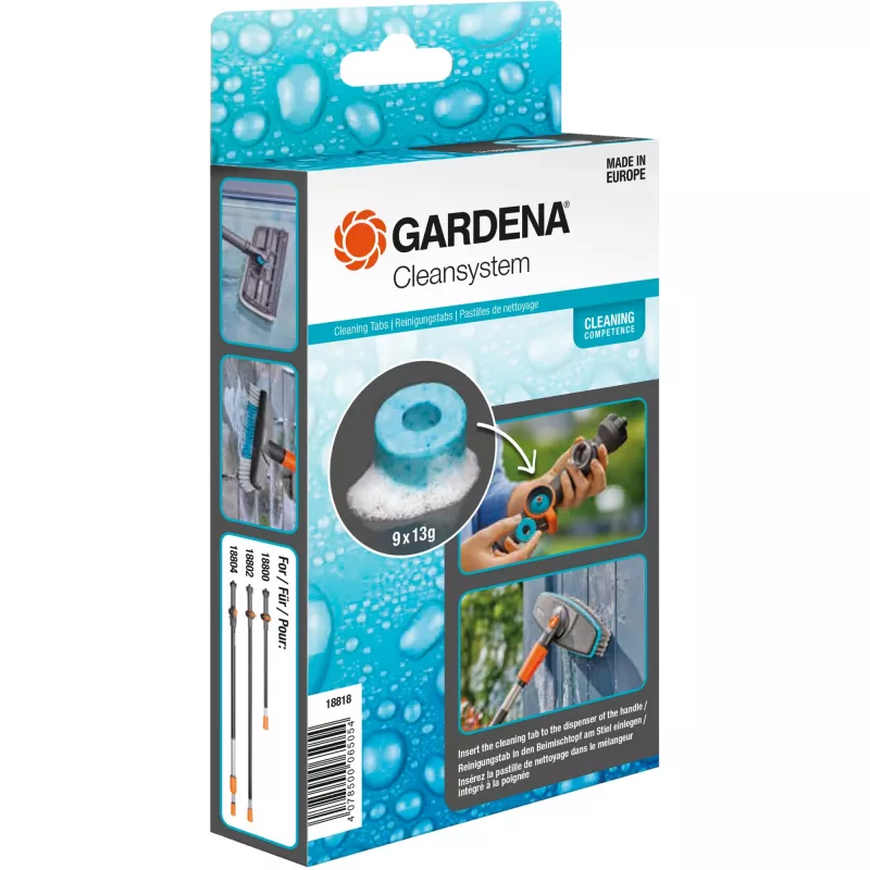 Pastillas limpiadoras GARDENA 18818-20 para Cleansystem — 20 pastillas, descalcificación y limpieza