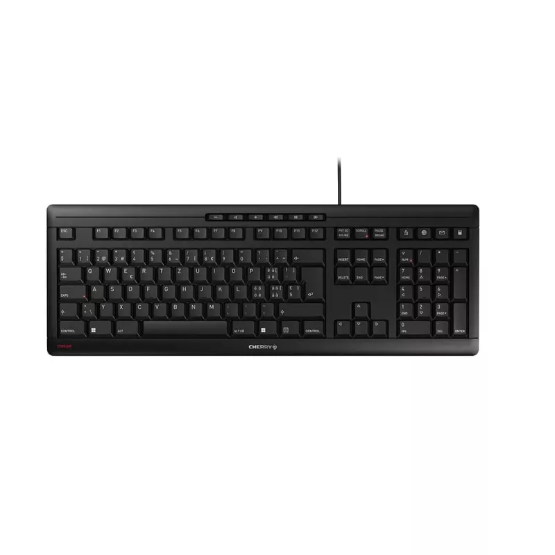 Teclado CHERRY STREAM JK-8500CH-2 USB QWERTZ Suizo alemán Negro