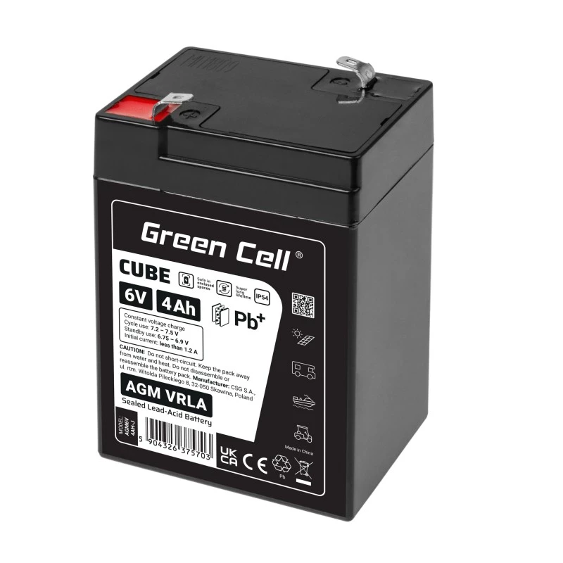 Batería AGM VRLA 6V 4Ah IP54