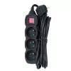 Alargador Esperanza ELK211K 3 m 3 tomas de CA para interiores negro