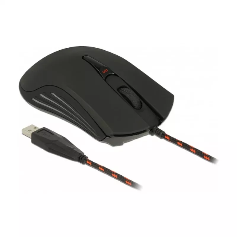 Ratón gaming DeLOCK 12531 ambidiestro USB Type-A óptico 4800 DPI