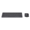 Conjunto de teclado y ratón multidispositivo negro gris