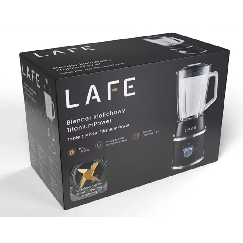 LAFE batidora de mesa TITANIUMPOWER 1300 W 1,5 L negra