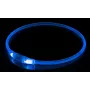Collar LED KABB azul para perros y gatos – recargable, collar de seguridad ajustable con iluminación