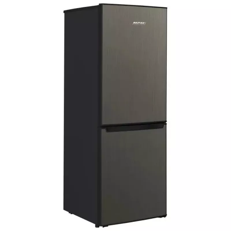 Frigorífico combi MPM MPM-215-KB-39/E — 215 l, congelador abajo, Dark Inox, puertas reversibles, iluminación LED