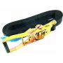 OMNITRONIC cinta de amarre S800 con carraca, 8 m / 50 mm, negra
