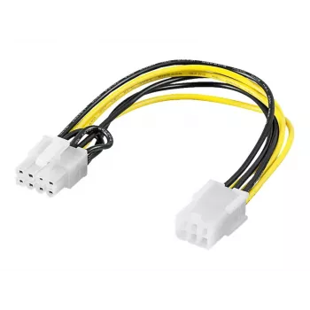 Wentronic Goobay Cable de alimentación interno para PC - PCI Express conector hembra de 6 pines > conector hembra de 8 pines (93635)