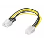 Wentronic Goobay Cable de alimentación interno para PC - PCI Express conector hembra de 6 pines > conector hembra de 8 pines (93635)