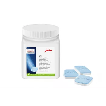 Pastillas descalcificadoras Jura Descaler 70751 para cafeteras, 36 pastillas en frasco de plástico