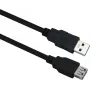 Cable alargador USB 3.0 helos 288349 — 0,5 m, negro, macho a hembra