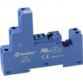 FINDER FIN 97.01 - Zócalo de relé para: FIN 46.61 / 86.30, azul (9701)